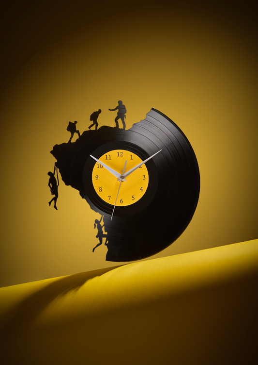 CLIMBING MEN - Vinyl Record Wall Clock