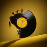 Climbing Men - Vinyl Record Wall Clock