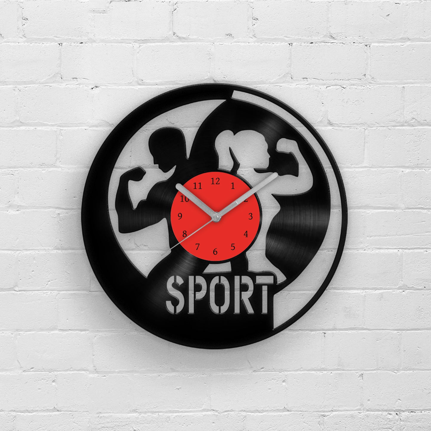 Sports Couple - Vinyl Record Wall Clock