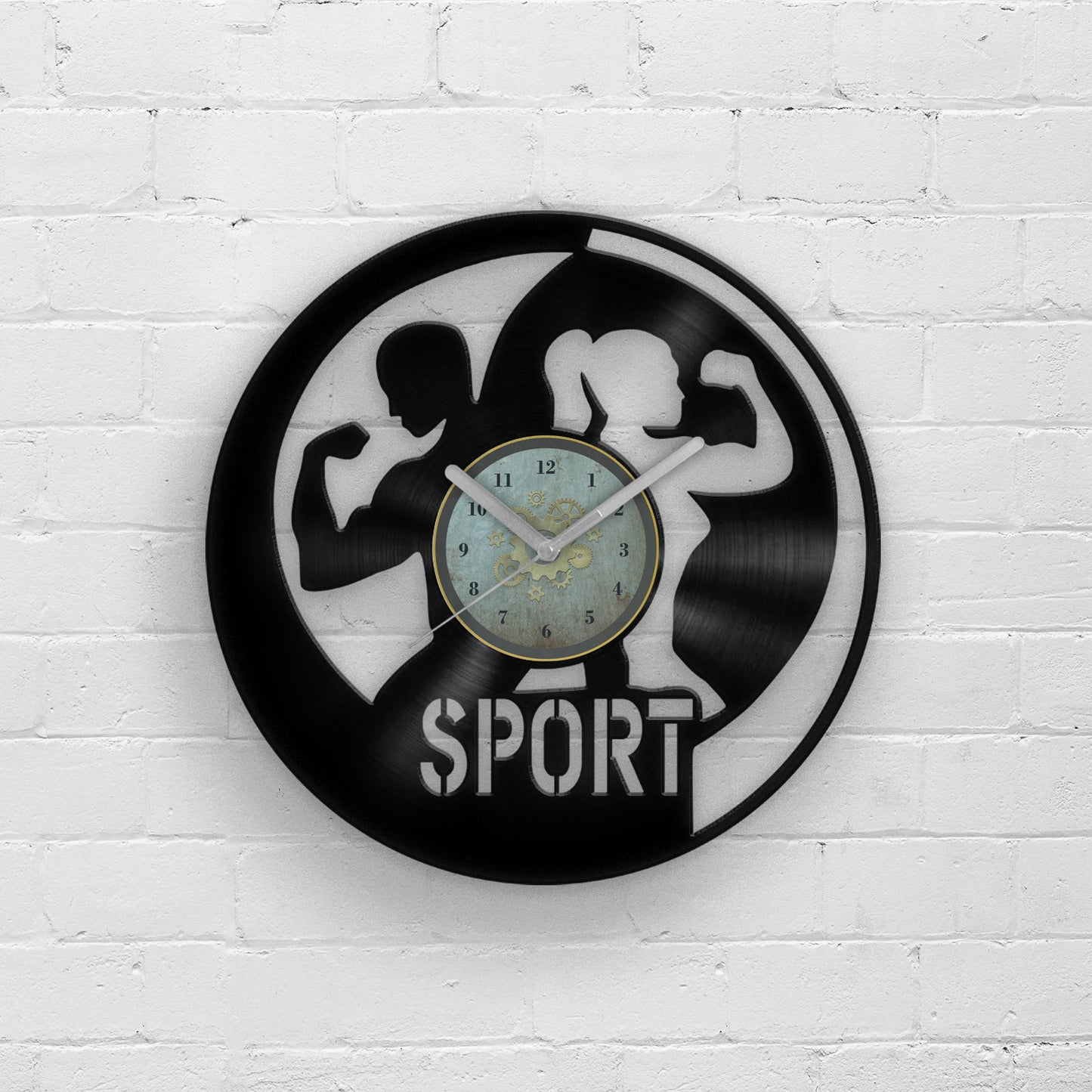 Sports Couple - Vinyl Record Wall Clock