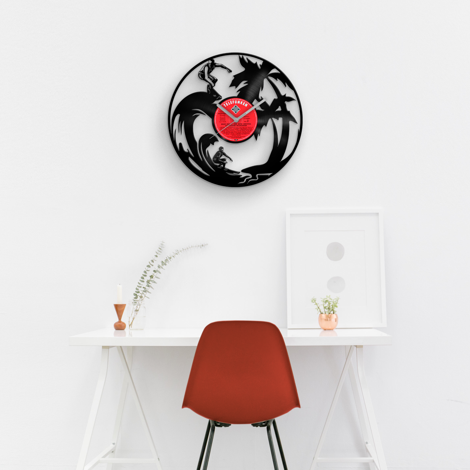 SURFER - Vinyl Record Wall Clock