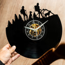 HIKING GIRLS - Vinyl Record Wall Clock