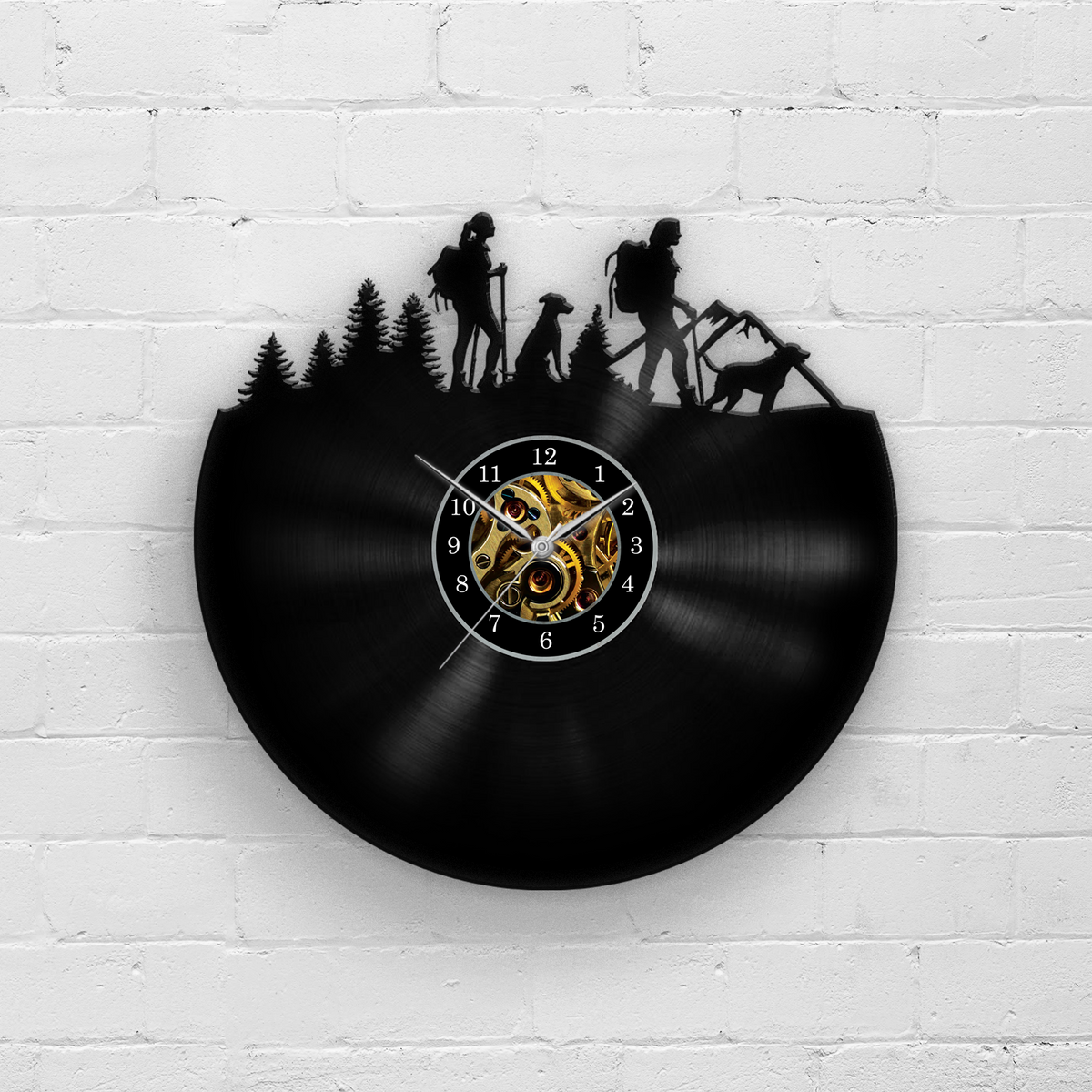 HIKING GIRLS - Vinyl Record Wall Clock