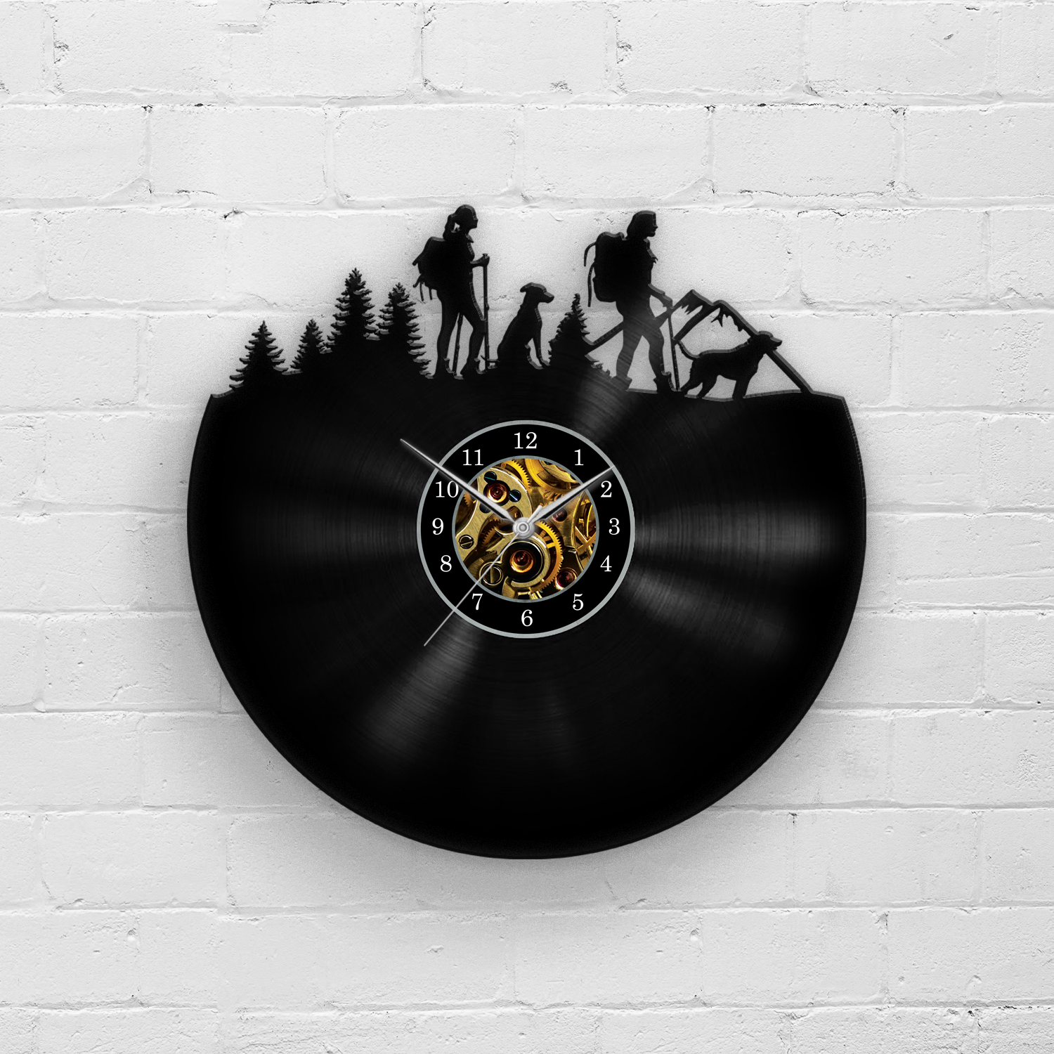 HIKING GIRLS - Vinyl Record Wall Clock
