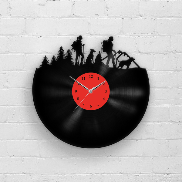HIKING GIRLS - Vinyl Record Wall Clock