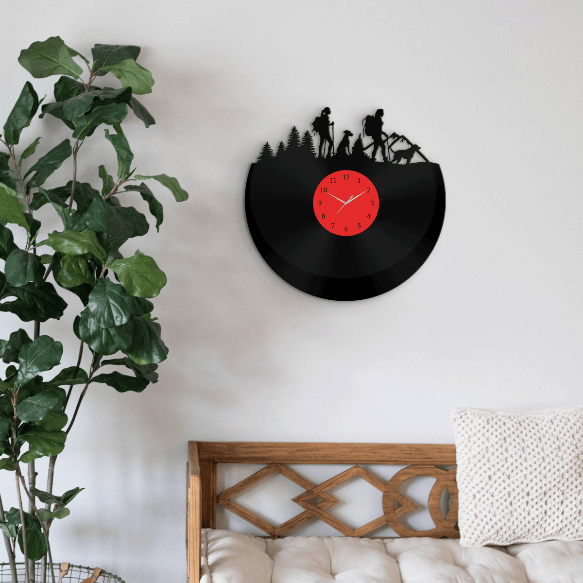 HIKING GIRLS - Vinyl Record Wall Clock