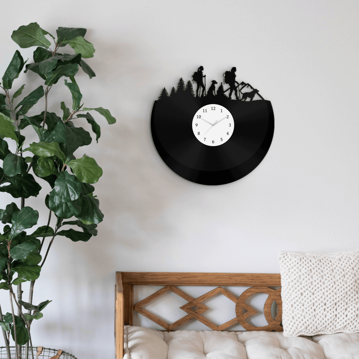 HIKING GIRLS - Vinyl Record Wall Clock