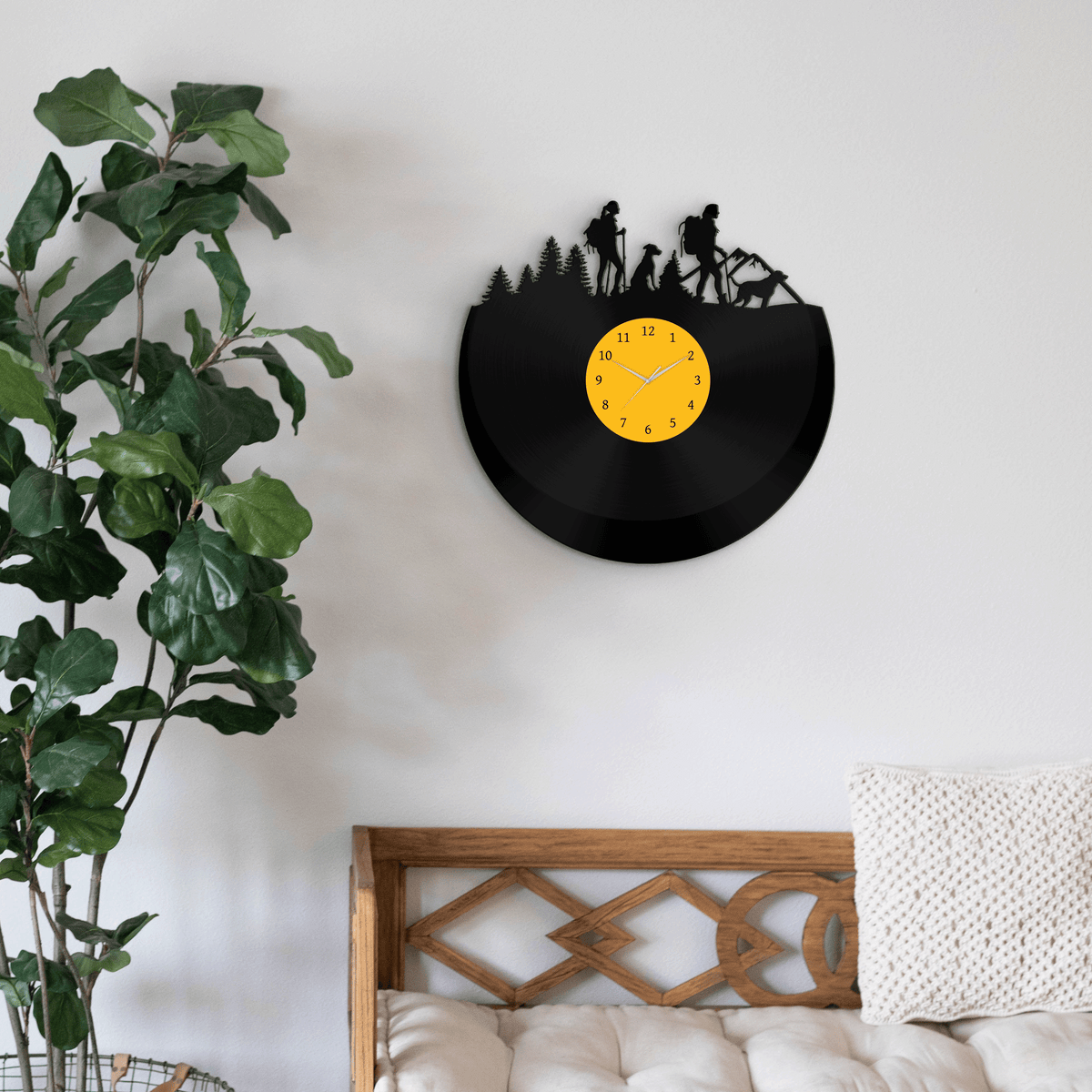 HIKING GIRLS - Vinyl Record Wall Clock