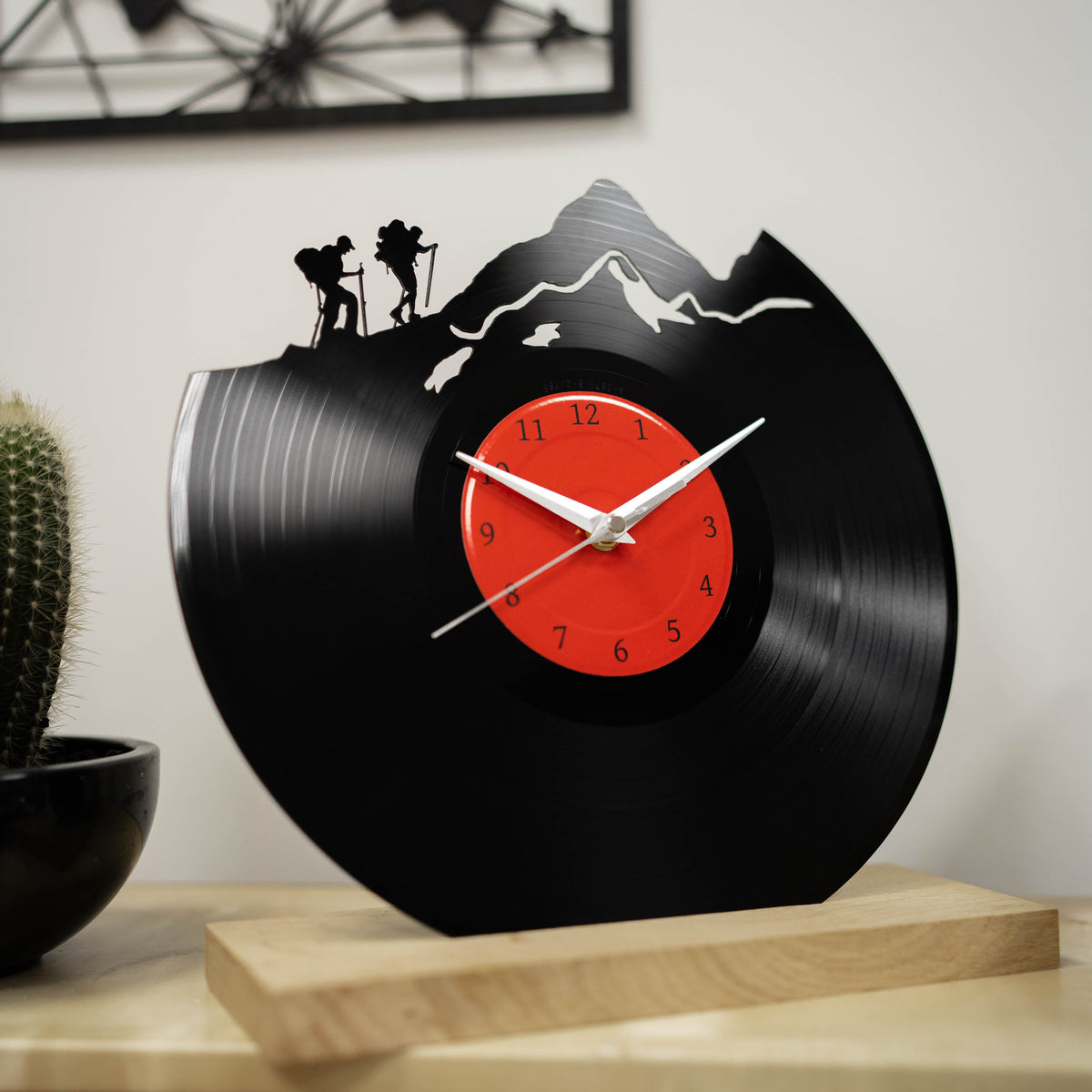 HIKING MEN - Vinyl Record Wall Clock