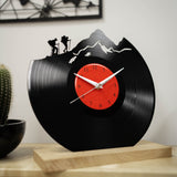 HIKING MEN - Vinyl Record Wall Clock