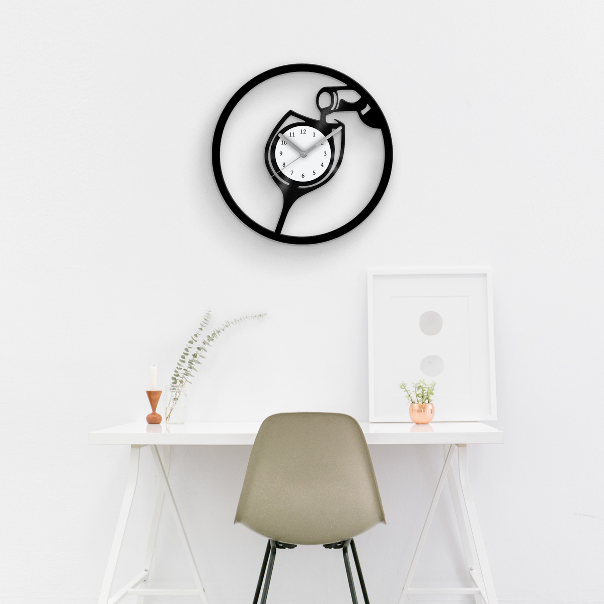 It's WINE'O'CLOCK - Vinyl Record Wall Clock