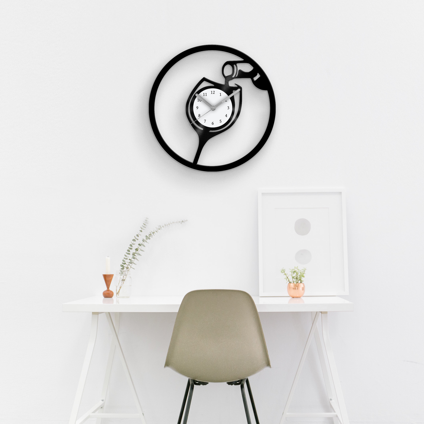 It's WINE'O'CLOCK - Vinyl Record Wall Clock