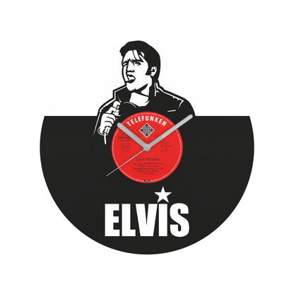 Elvis Inspired Vinyl Record Wall Clock