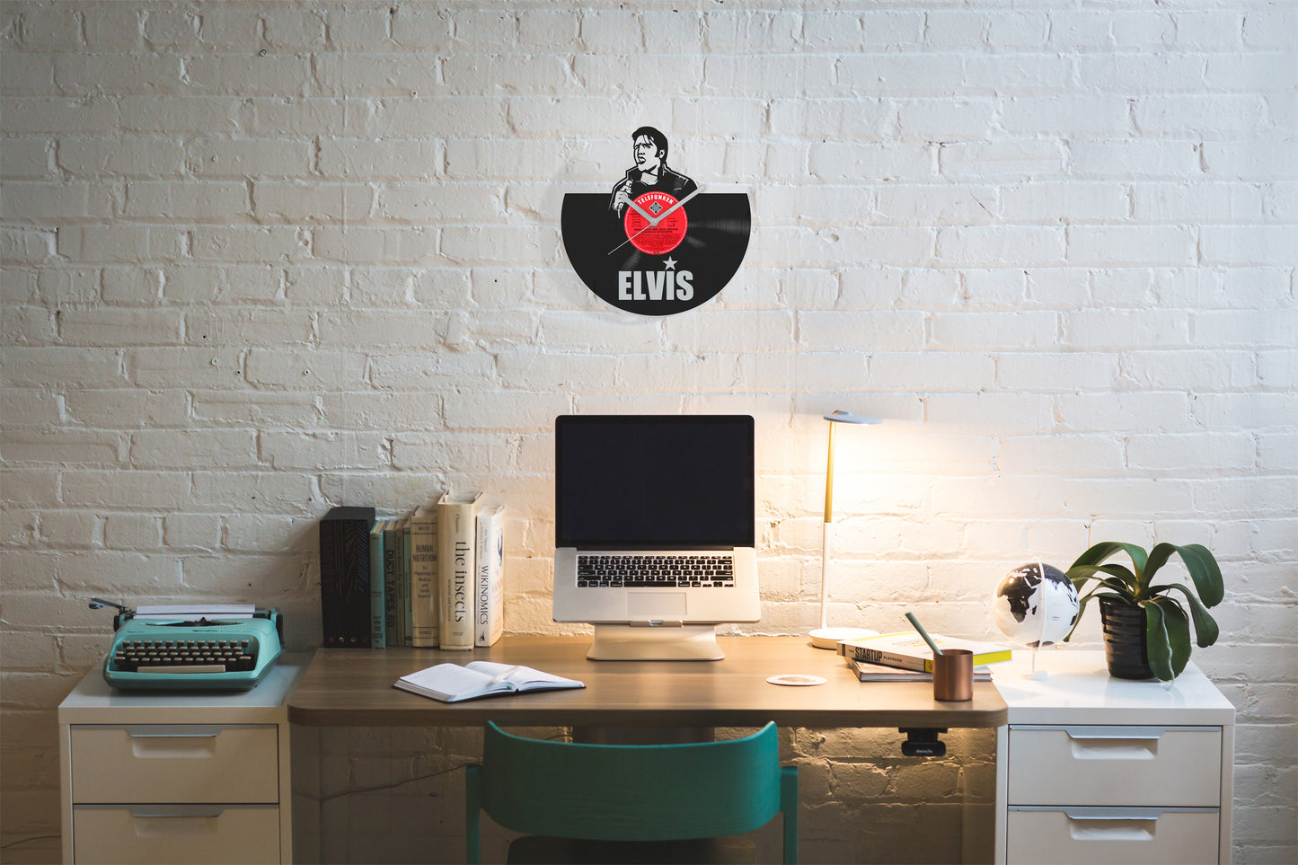 Elvis Inspired Vinyl Record Wall Clock