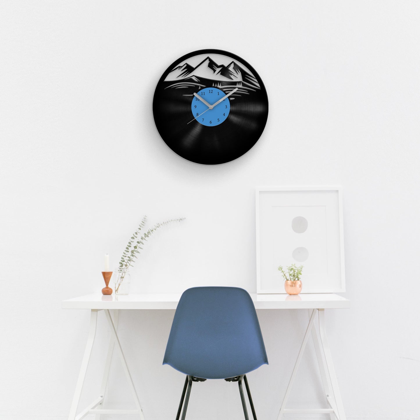 MOUNTAINS ARE CALLING - Vinyl Record Clock