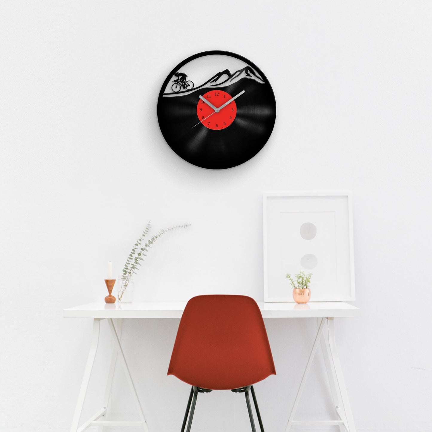 MOUNTAIN BIKE - Vinyl Record Wall Clock