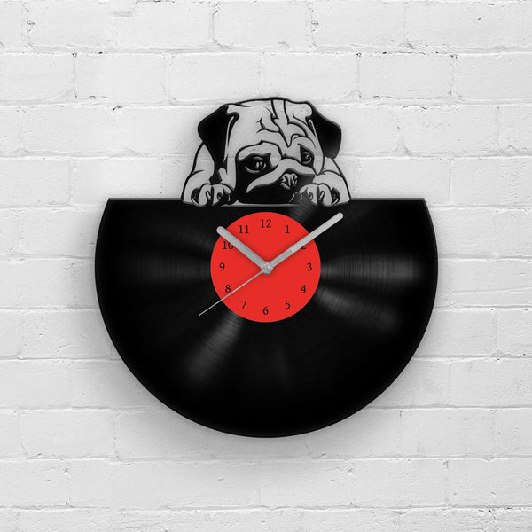 PUG LOVER GIFT - Vinyl Record Wall Clock