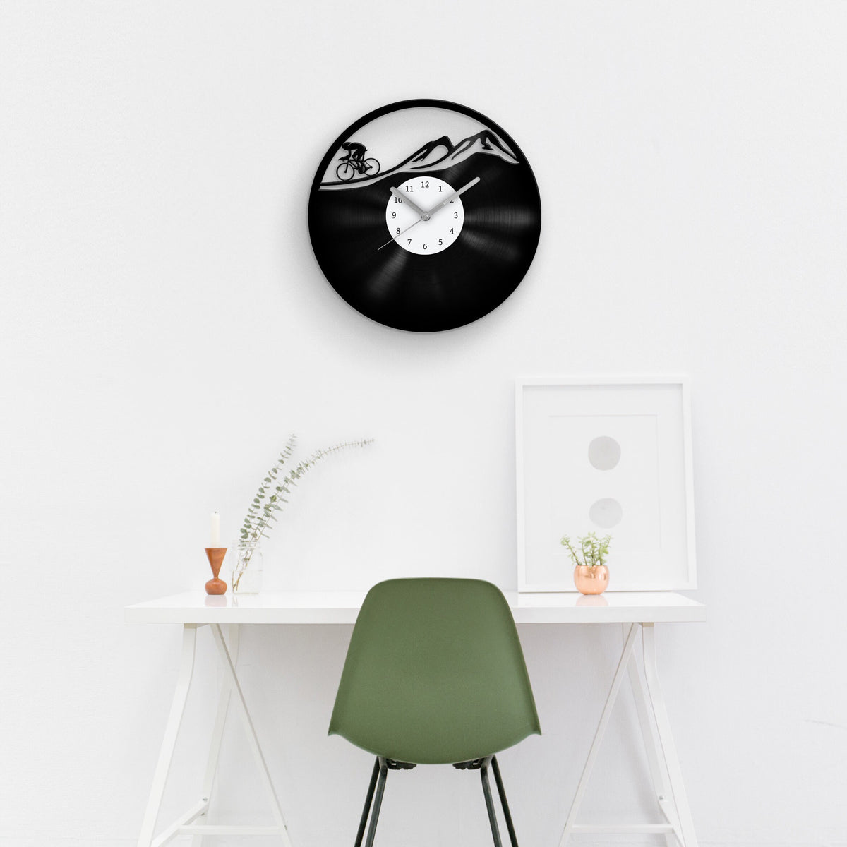 MOUNTAIN BIKE - Vinyl Record Wall Clock