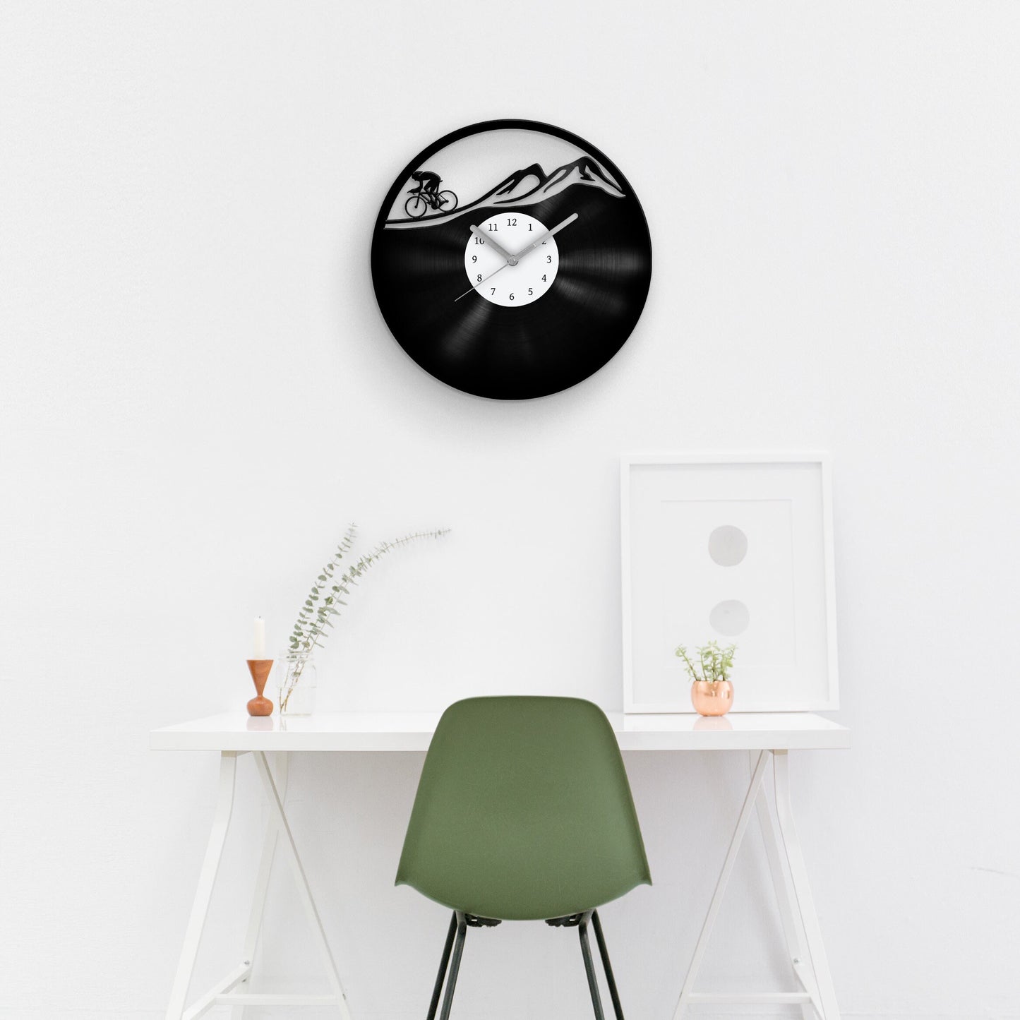 MOUNTAIN BIKE - Vinyl Record Wall Clock