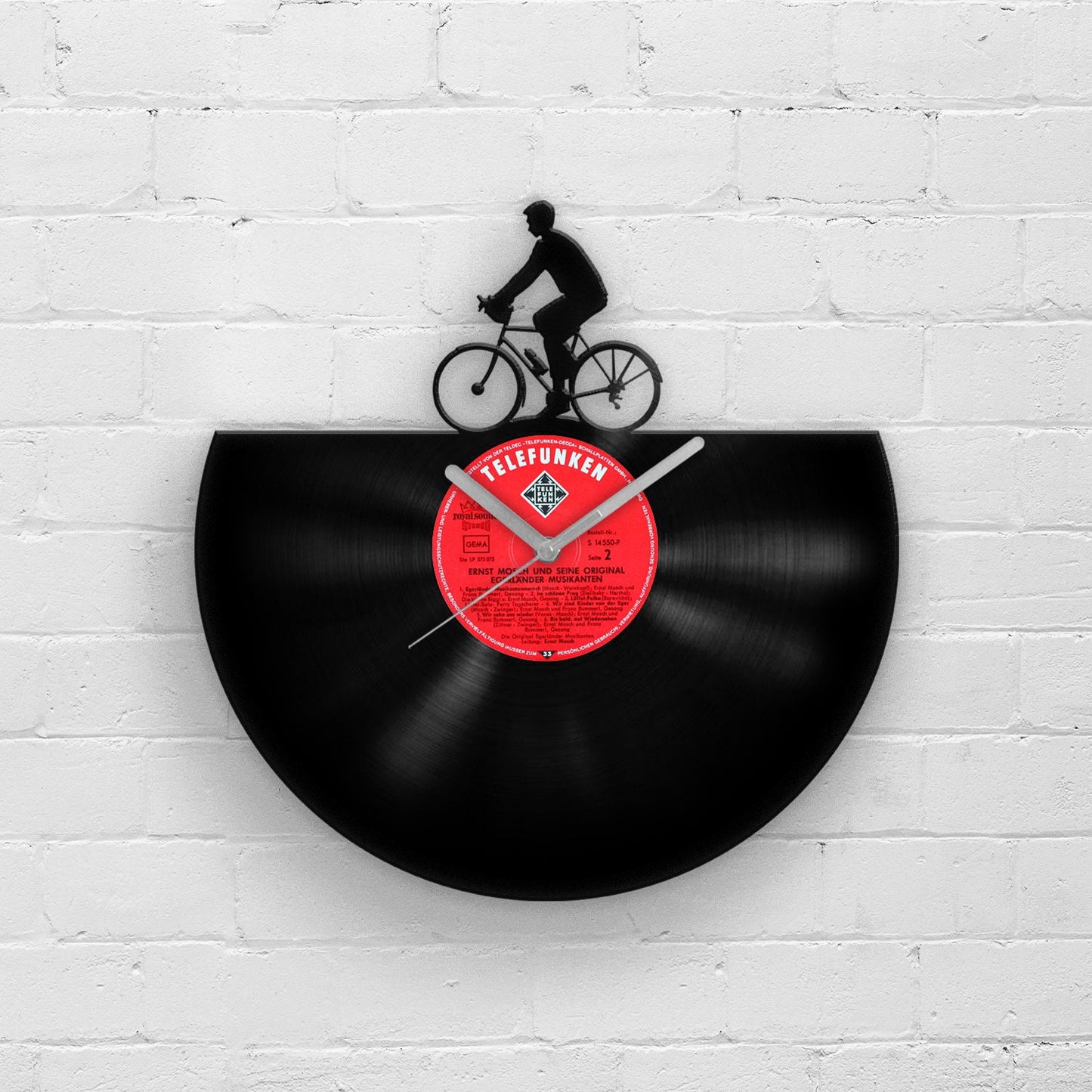 CYCLIST - Vinyl Record Wall Clock