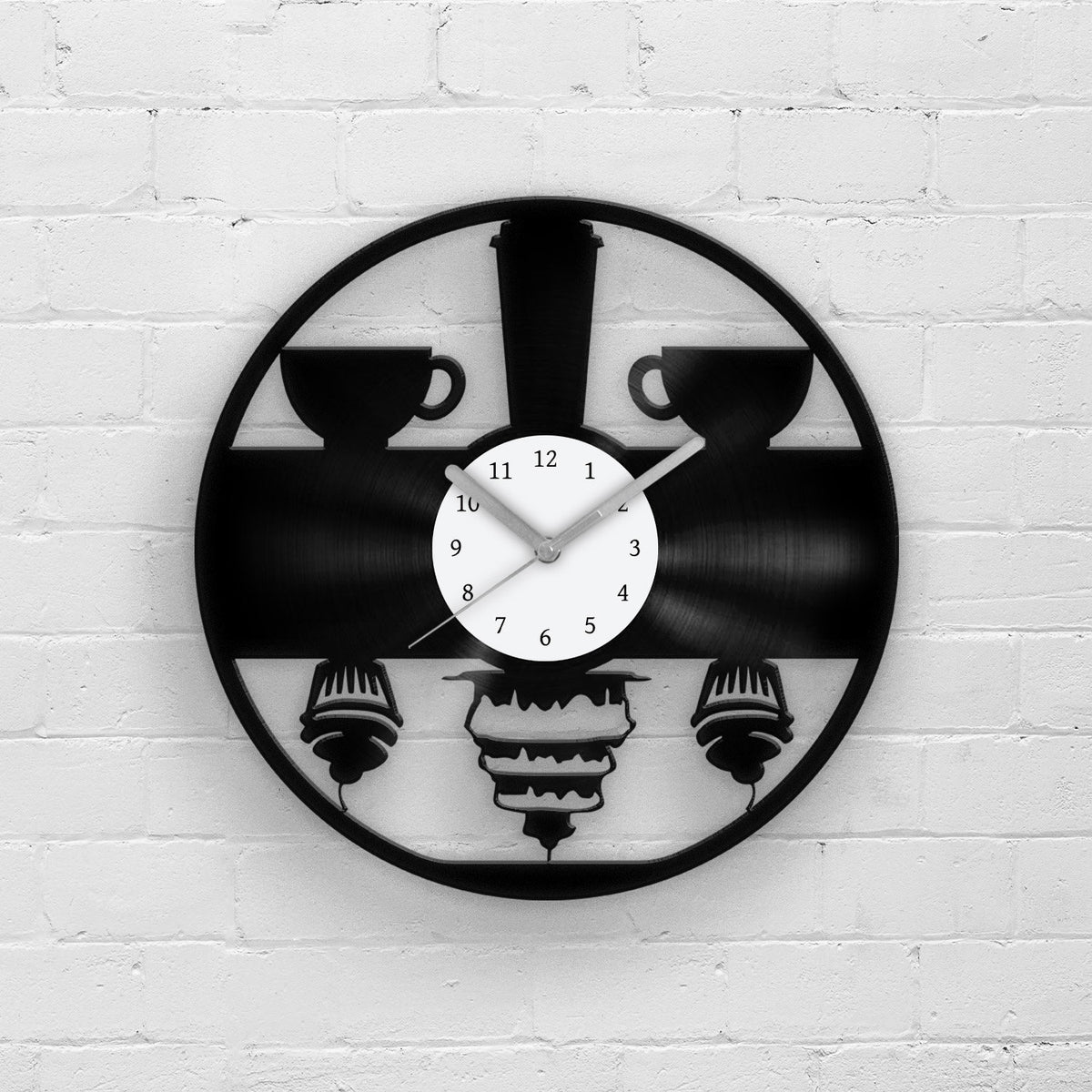 COFFEE and CUPCAKES - Vinyl Record Clock 12"