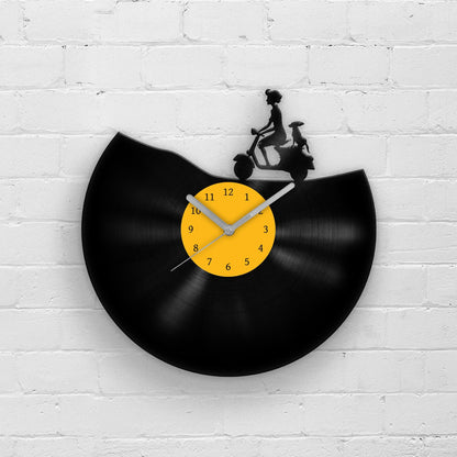 CLASSIC SCOOTER - Vinyl Record Wall Clock