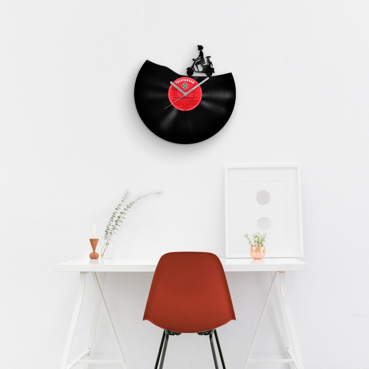 CLASSIC SCOOTER - Vinyl Record Wall Clock