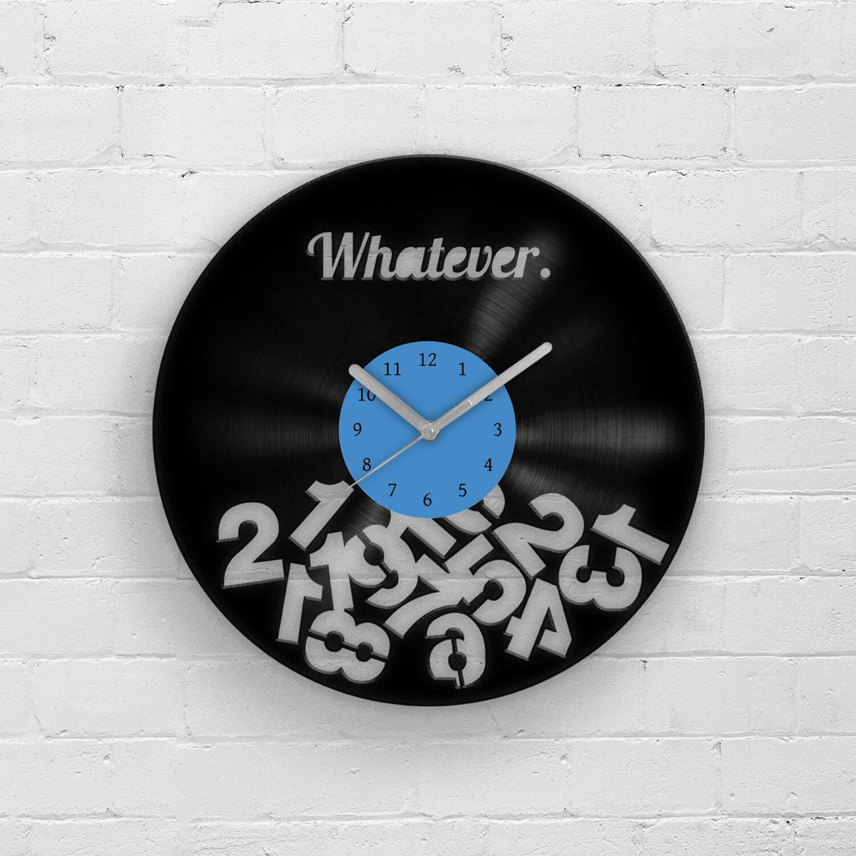 WHATEVER QUOTE - Vinyl Record Wall Clock