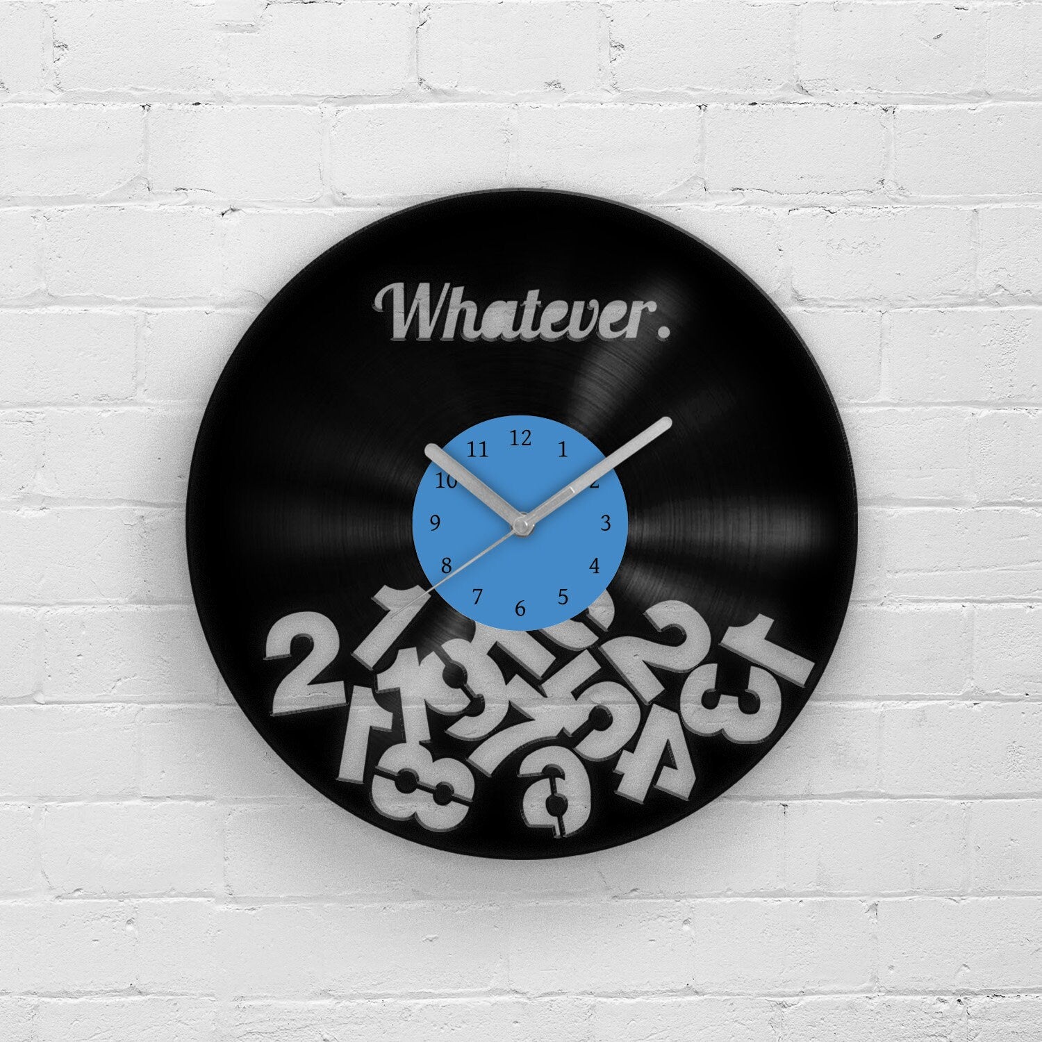 WHATEVER QUOTE - Vinyl Record Wall Clock
