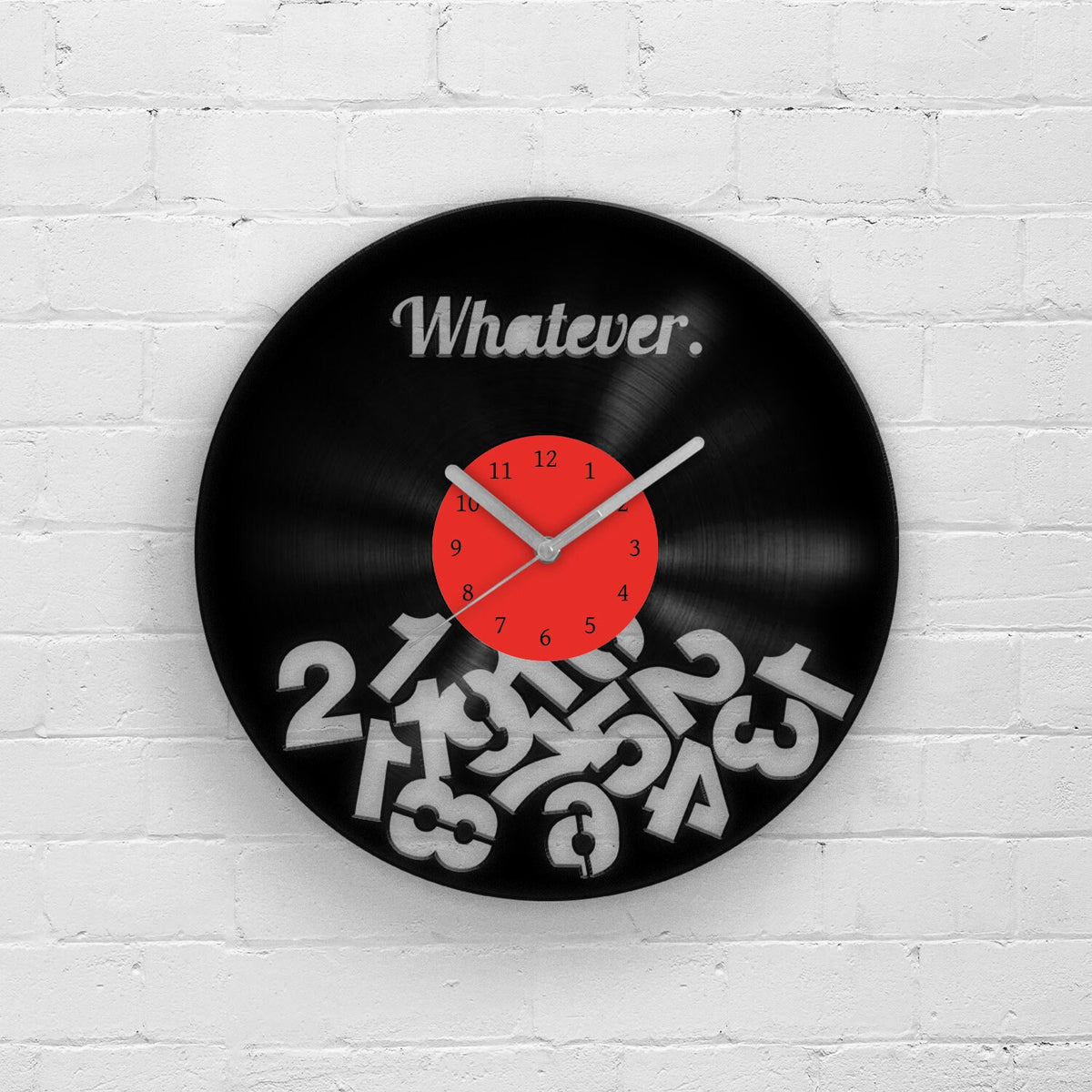 WHATEVER QUOTE - Vinyl Record Wall Clock