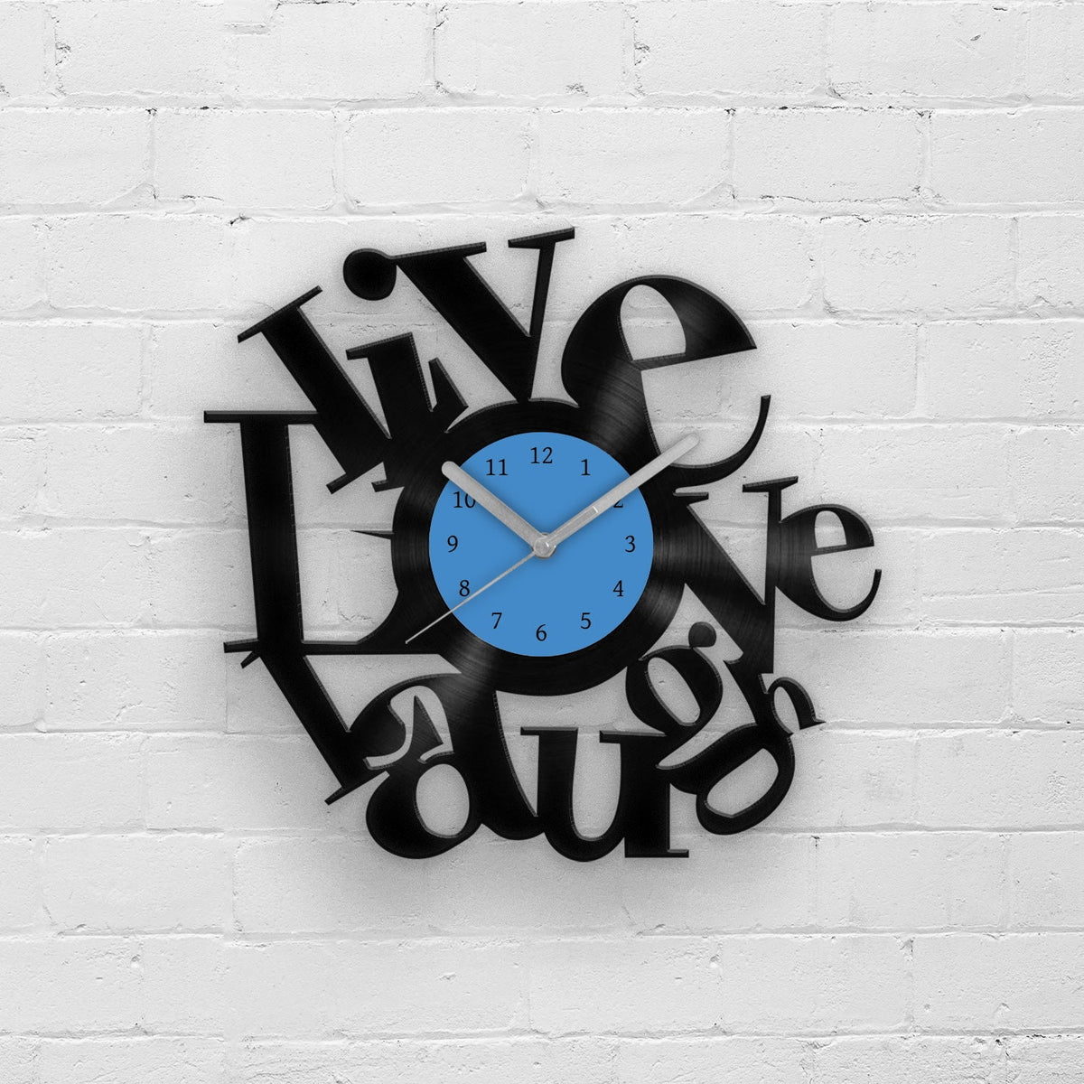 Vinyl Record Wall Clock | LIVE - LOVE - LAUGH