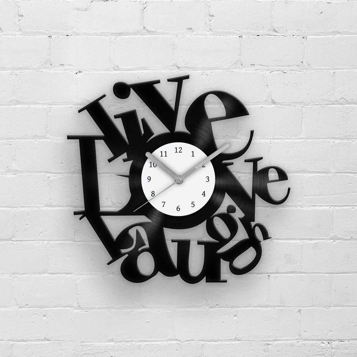 Vinyl Record Wall Clock | LIVE - LOVE - LAUGH