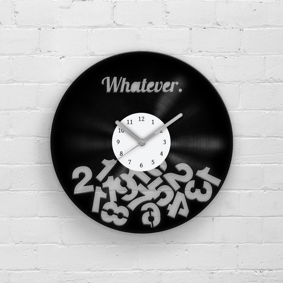 WHATEVER QUOTE - Vinyl Record Wall Clock