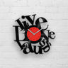 Vinyl Record Wall Clock | LIVE - LOVE - LAUGH