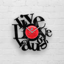 Vinyl Record Wall Clock | LIVE - LOVE - LAUGH