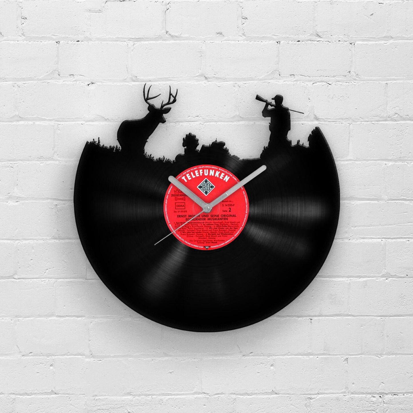 HUNTING MAN - Vinyl Record Wall Clock