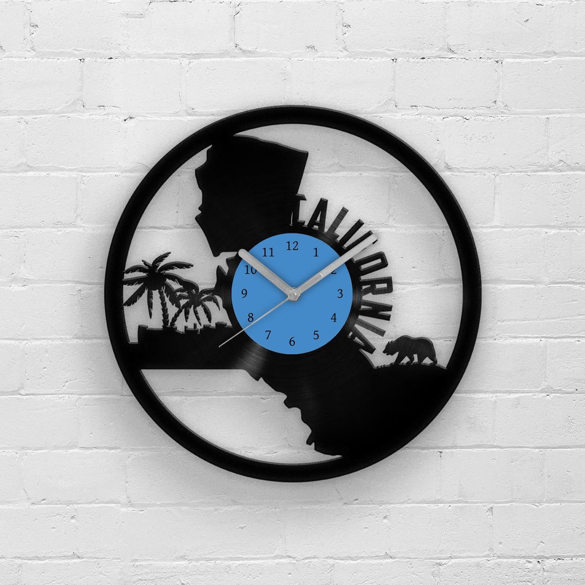 CALIFORNIA STATE MAP - Vinyl Record Wall Clock