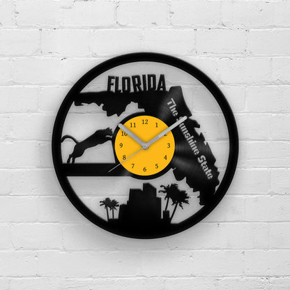 FLORIDA STATE - Vinyl Record Wall Clock