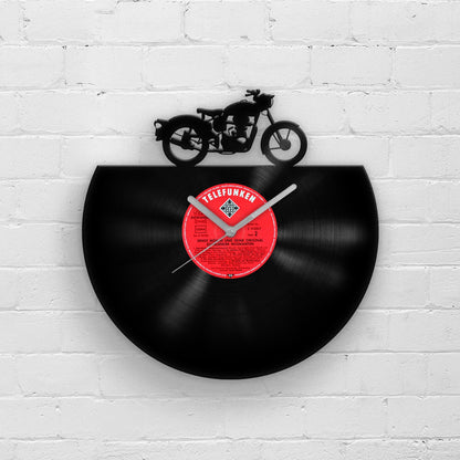 CLASSIC MOTORBIKE - Vinyl Record Wall Clock