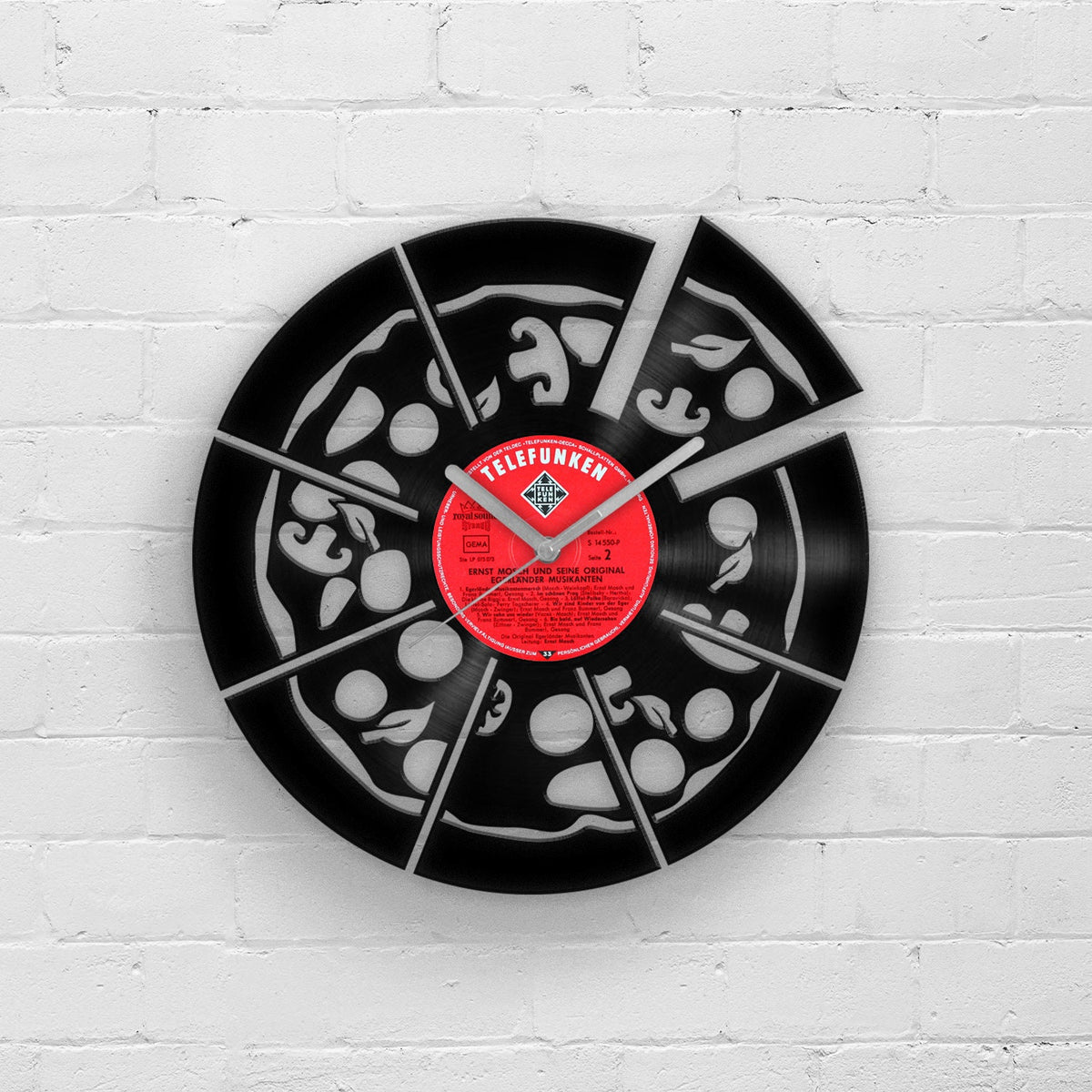 PIZZA LOVER GIFT - Vinyl Record Clock