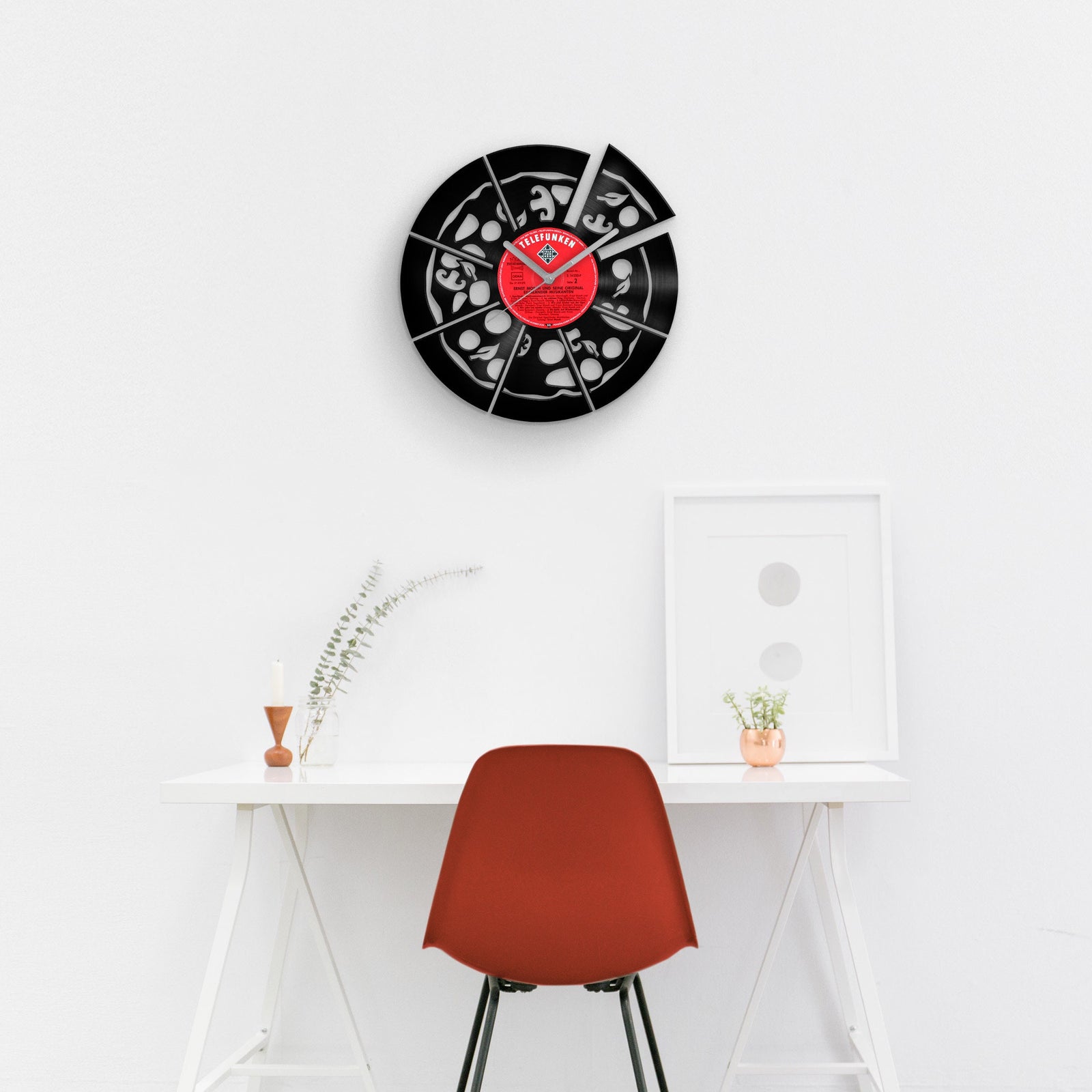 PIZZA LOVER GIFT - Vinyl Record Clock