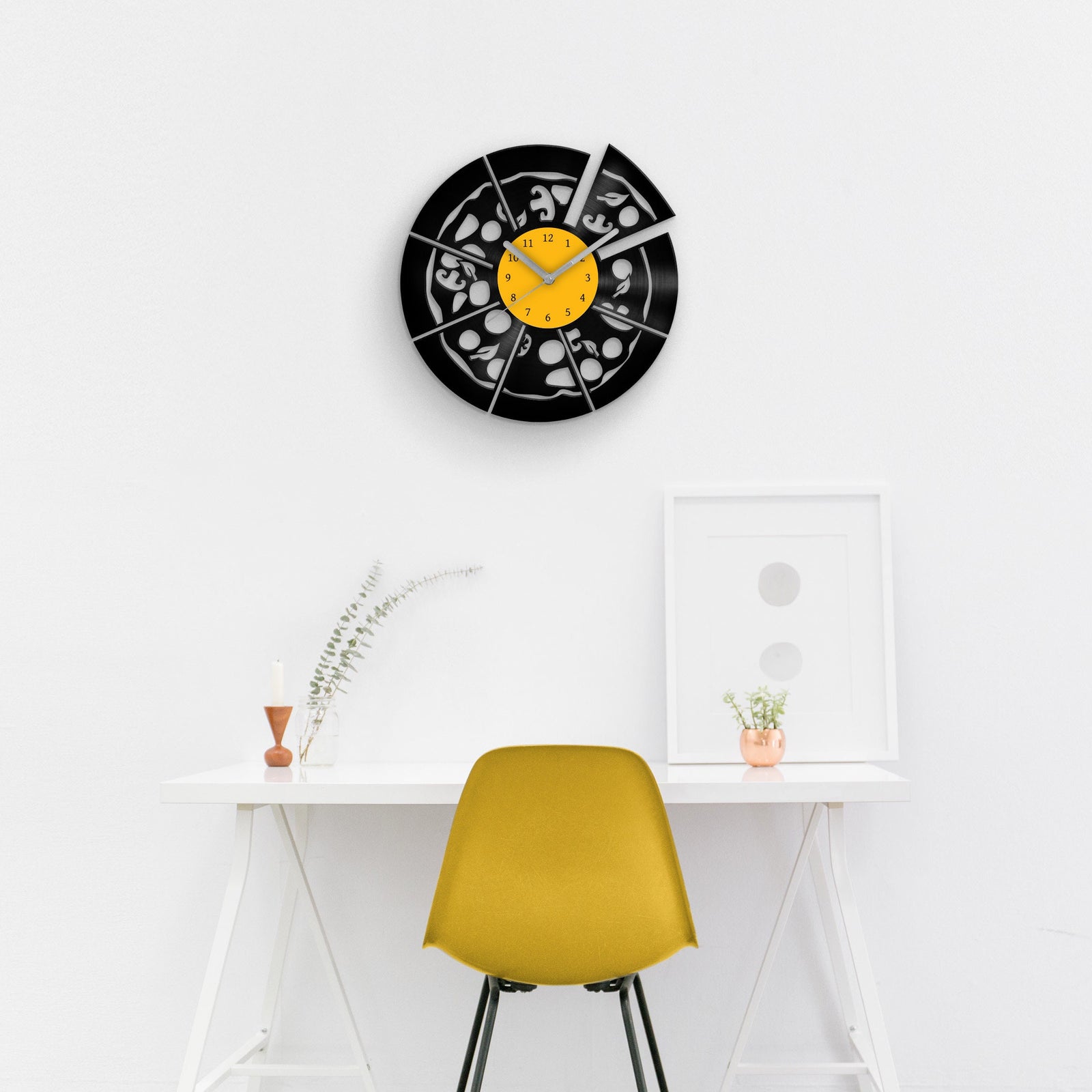 PIZZA LOVER GIFT - Vinyl Record Clock