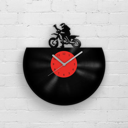 MOTOCROSS RIDER - Vinyl Record Clock