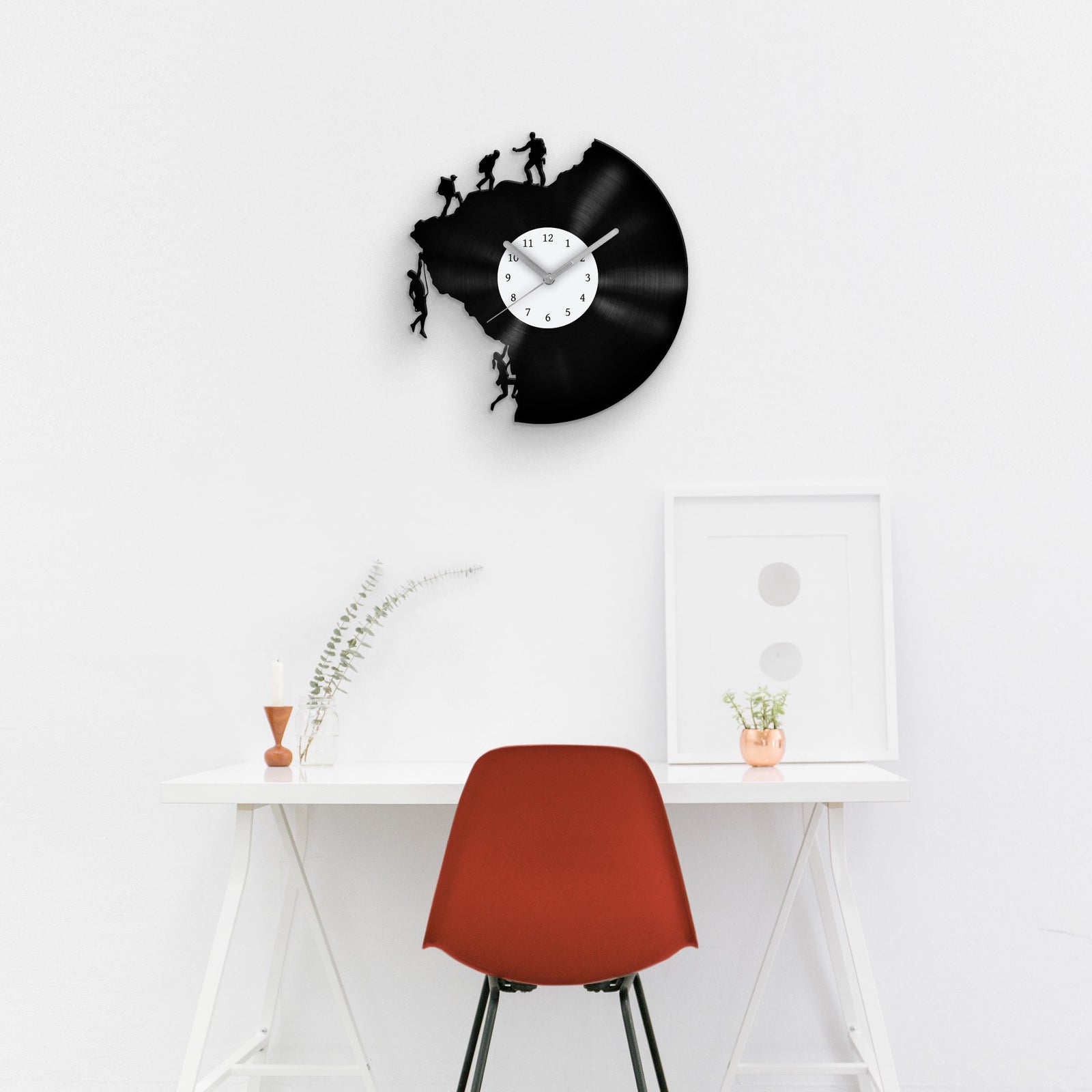 CLIMBING MEN - Vinyl Record Wall Clock