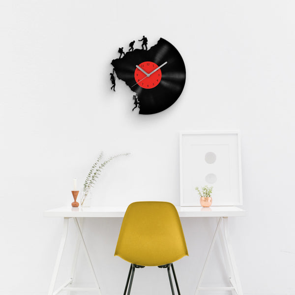 CLIMBING MEN - Vinyl Record Wall Clock