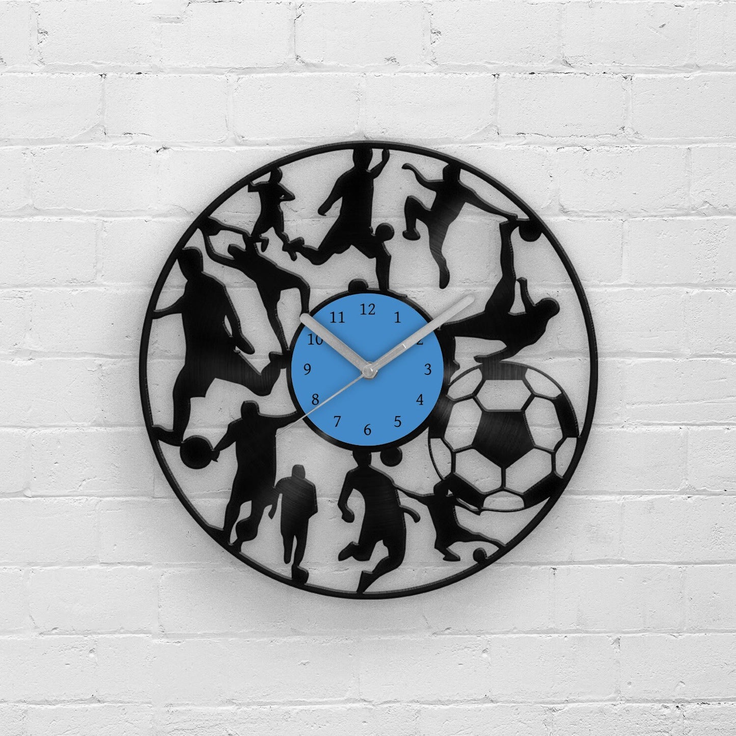 FOOTBALL - Vinyl Record Wall Clock