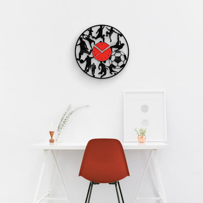 FOOTBALL - Vinyl Record Wall Clock