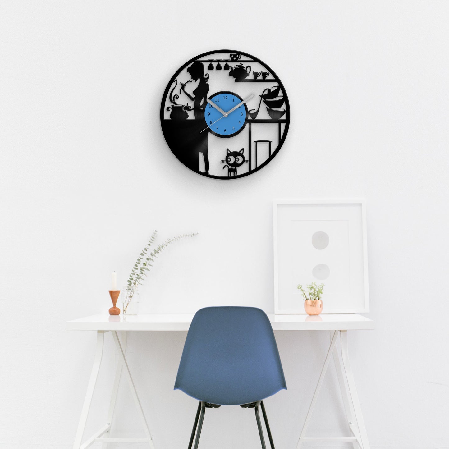 COZY KITCHEN - Vinyl Record Wall Clock