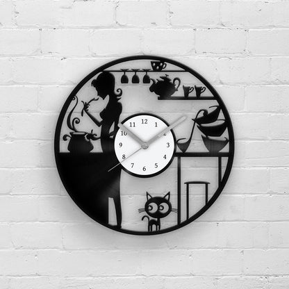 COZY KITCHEN - Vinyl Record Wall Clock