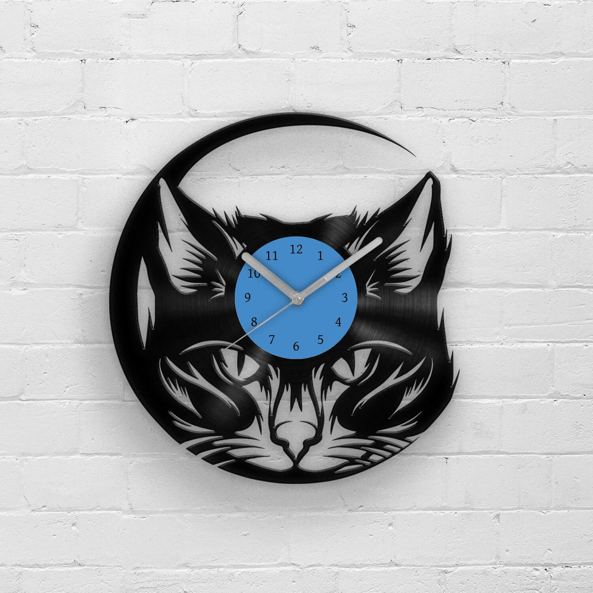 CAT LOVER GIFT - CAT PORTRAIT - Vinyl Record Wall Clock "12